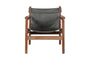 Dalibar Leather Lounger - Charcoal