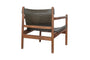 Dalibar Leather Lounger - Charcoal