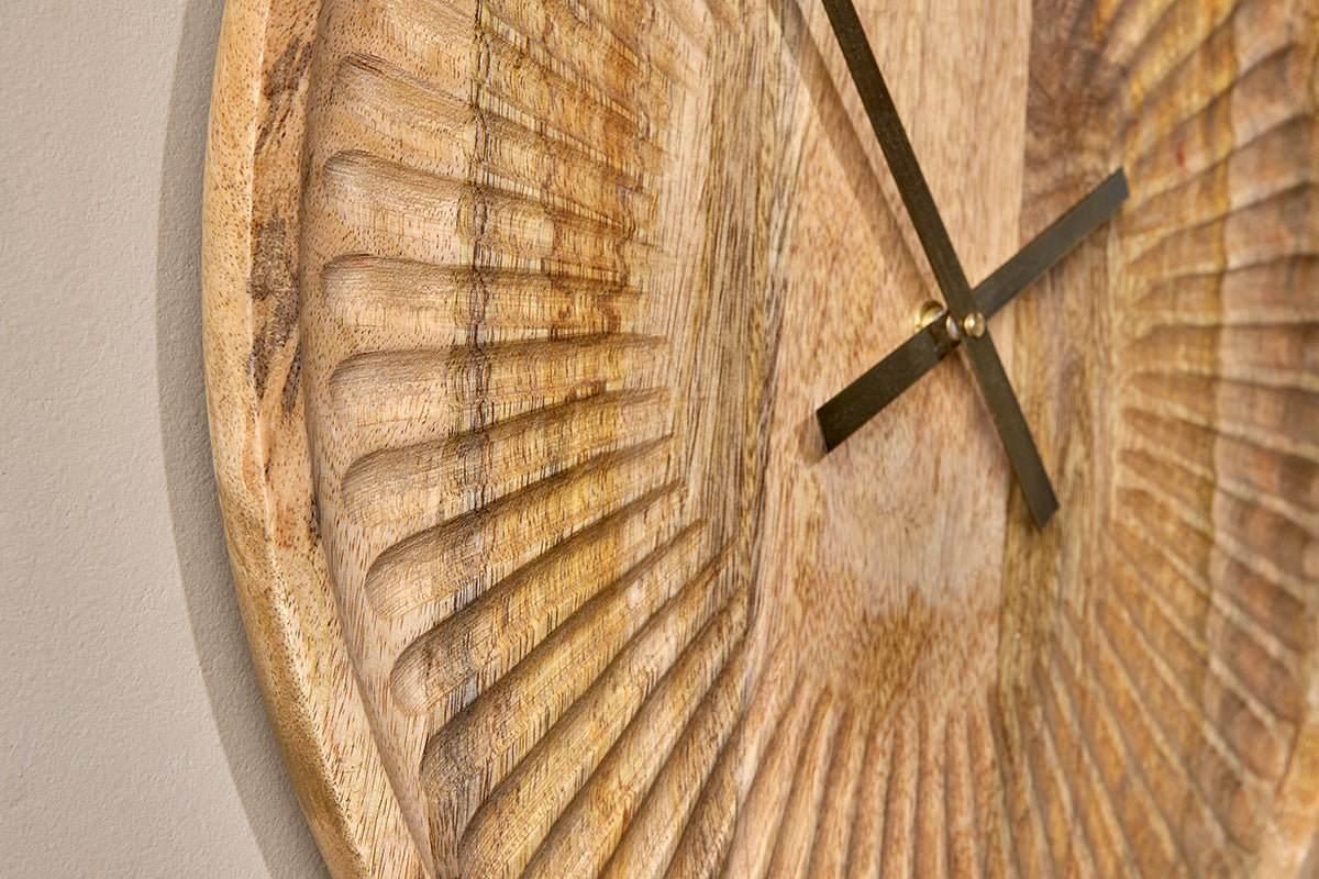 Deevena Mango Wood Clock