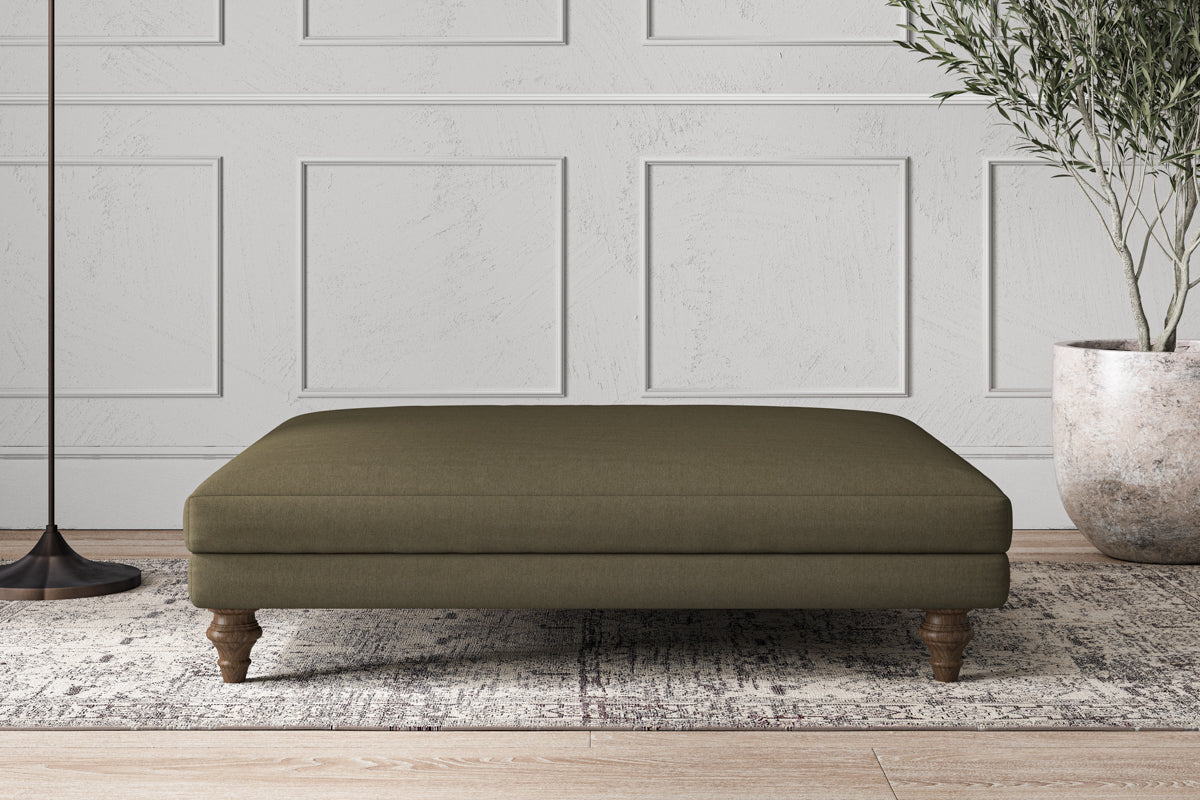 Deni Grand Footstool - Recycled Cotton Fatigue