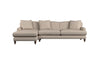 Deni Grand Left Hand Chaise Sofa - Recycled Cotton Mocha