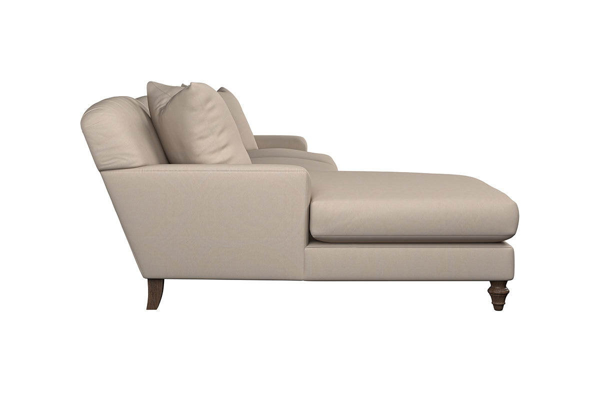 Deni Grand Left Hand Chaise Sofa - Recycled Cotton Seaspray