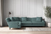 Deni Grand Left Hand Corner Sofa - Recycled Cotton Airforce