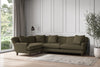 Deni Grand Left Hand Corner Sofa - Recycled Cotton Fatigue