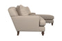 Deni Grand Right Hand Chaise Sofa - Recycled Cotton Airforce