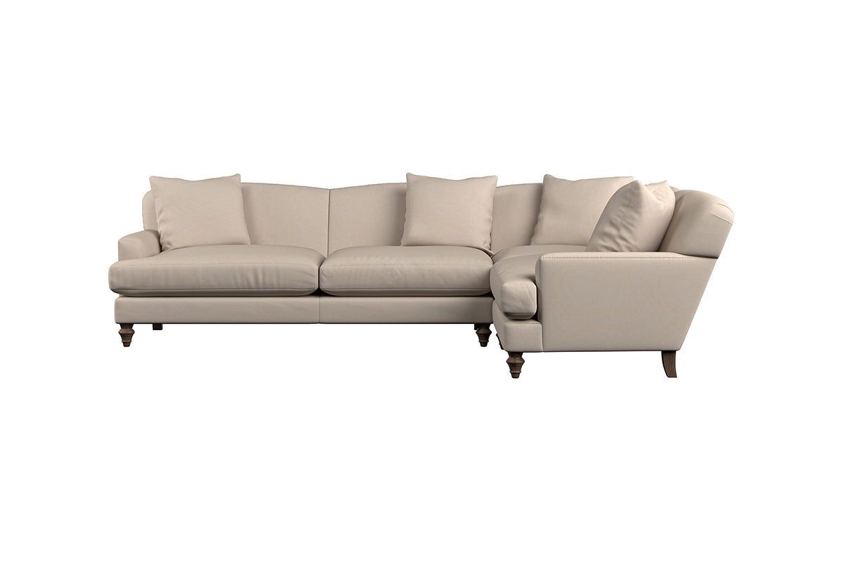 Deni Grand Right Hand Corner Sofa - Recycled Cotton Mocha