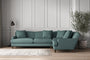 Deni Grand Right Hand Corner Sofa - Recycled Cotton Airforce