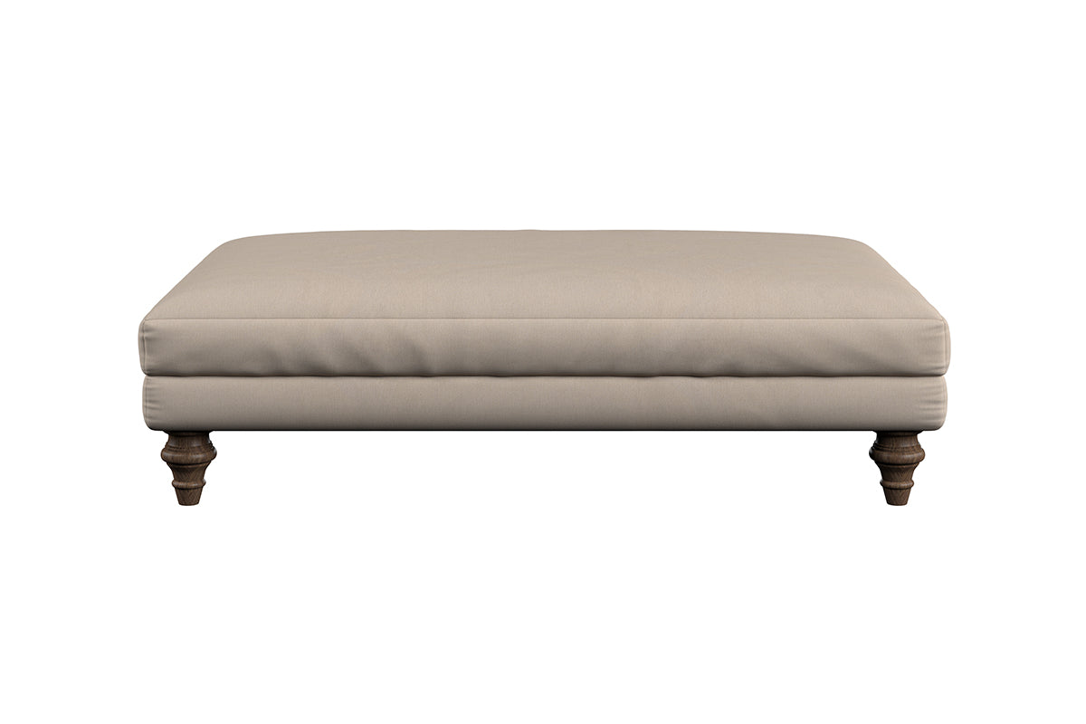 Deni Large Footstool - Recycled Cotton Flax