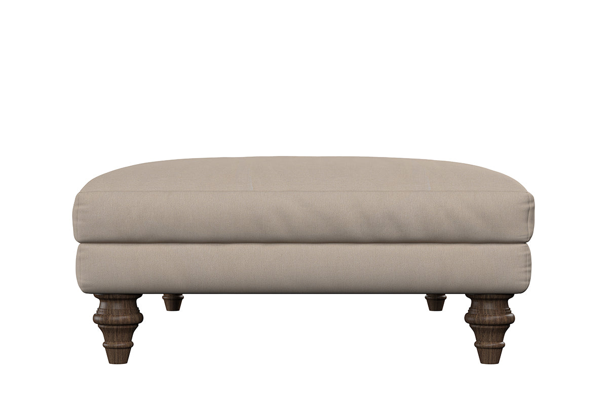 Deni Large Footstool - Recycled Cotton Flax