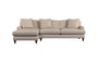 Deni Large Left Hand Chaise Sofa - Recycled Cotton Thunder