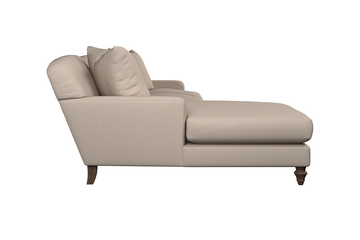 Deni Large Left Hand Chaise Sofa - Recycled Cotton Thunder