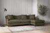 Deni Large Right Hand Chaise Sofa - Recycled Cotton Fatigue