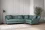 Deni Large Left Hand Corner Sofa - Recycled Cotton Airforce