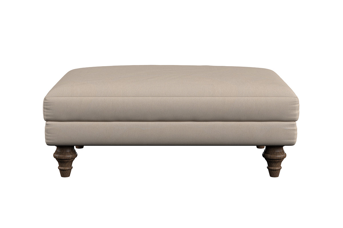 Deni Medium Footstool - Recycled Cotton Flax