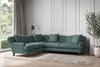 Deni Super Grand Right Hand Corner Sofa - Recycled Cotton Airforce