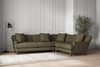 Deni Super Grand Right Hand Corner Sofa - Recycled Cotton Fatigue