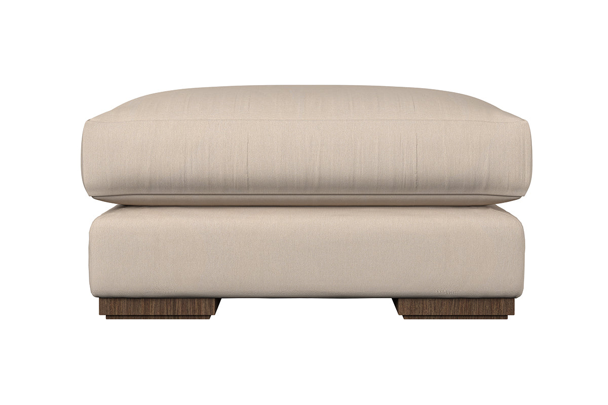 Guddu Grand Footstool - Recycled Cotton Seaspray