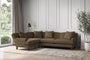 Deni Super Grand Left Hand Corner Sofa - Brera Linen Chestnut