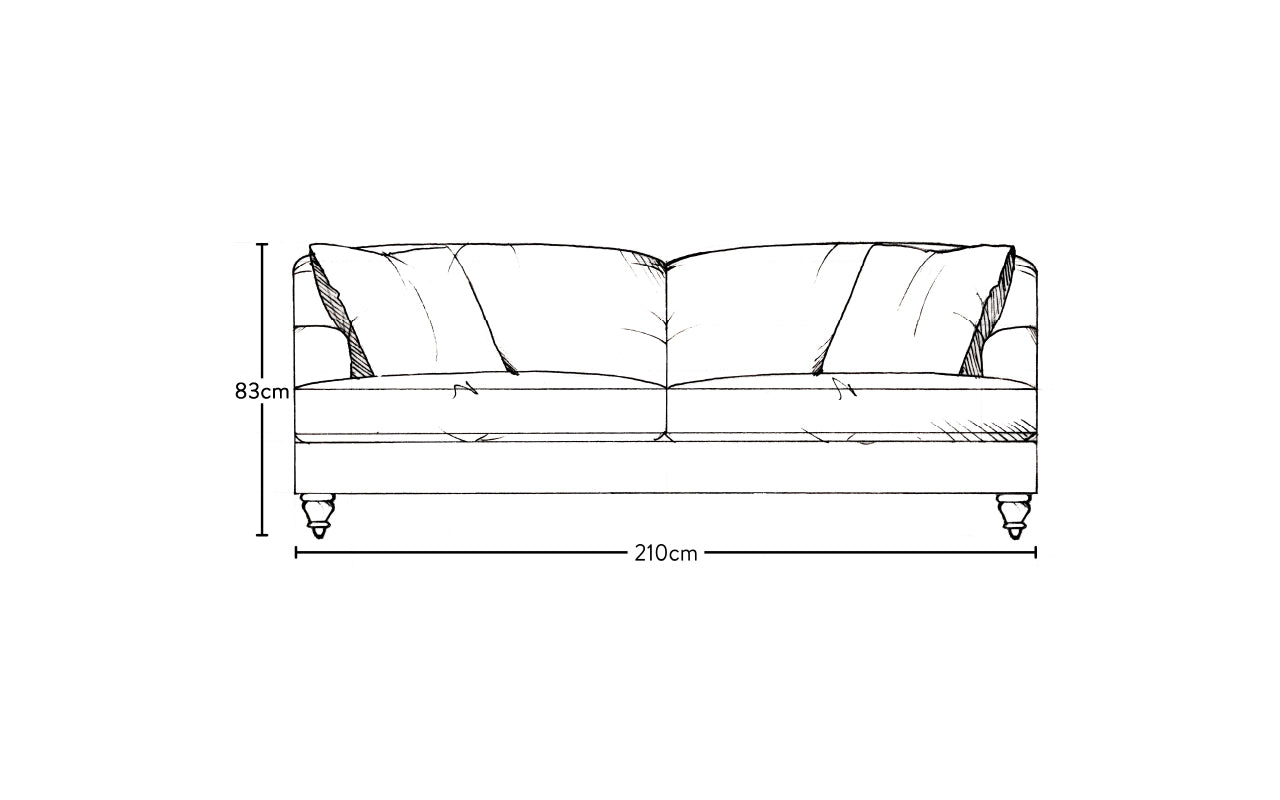 Deni Large Sofa - Brera Linen Espresso