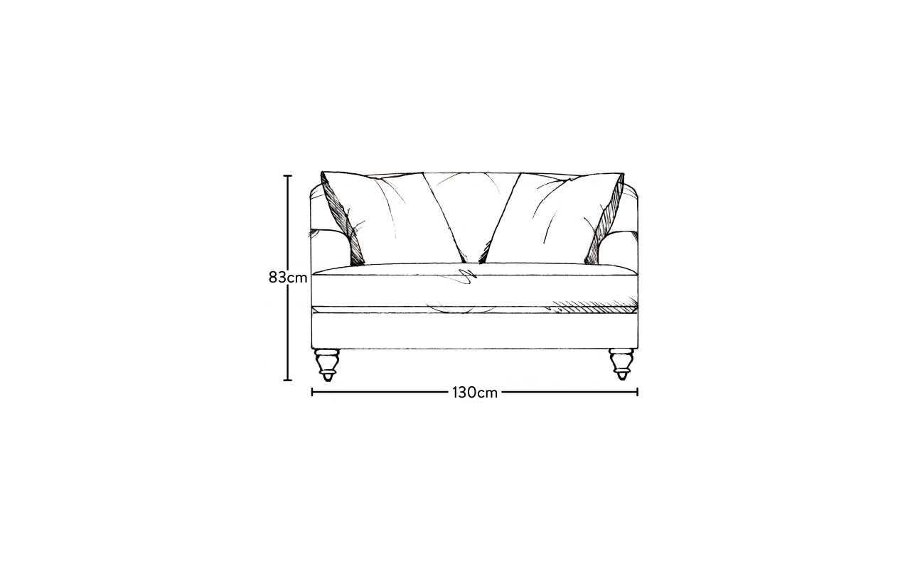 Deni Love Seat - Brera Linen Chestnut