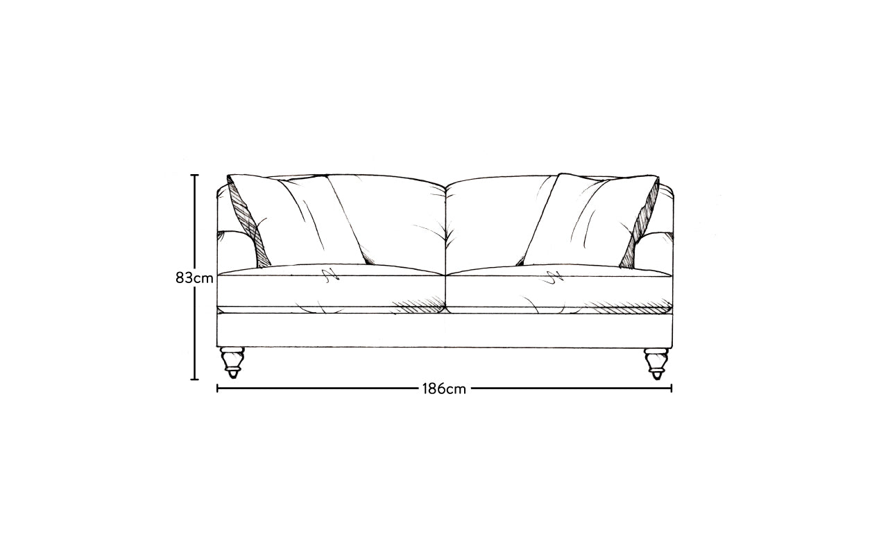 Deni Medium Sofa - Brera Linen Espresso