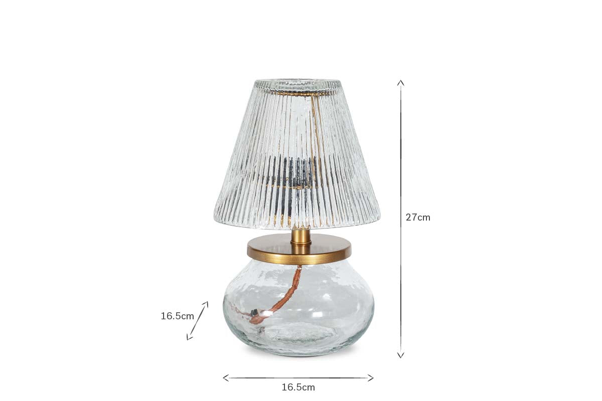 Dimalai Recycled Glass Table Lamp - Clear