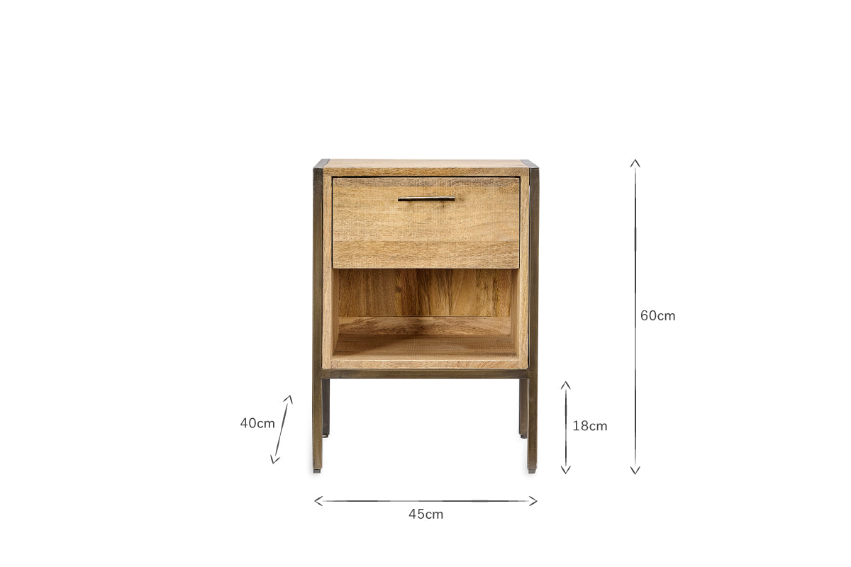 Dasai Mango Wood Bedside Table