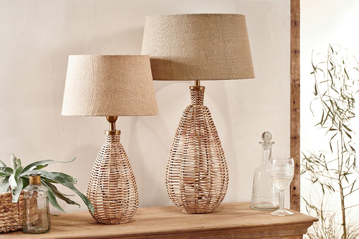 Darma Wicker Lamp - Small Tall-nkuku