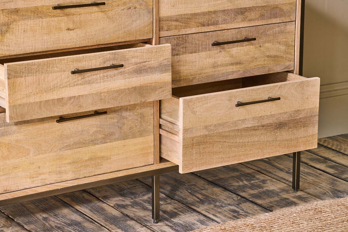 Dasai Mango Wood Chest of Drawers-nkuku