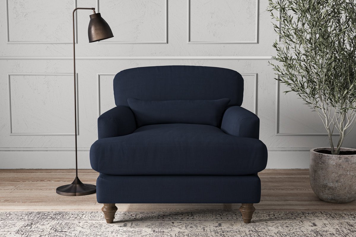 Deni Armchair - Brera Linen Indigo-nkuku