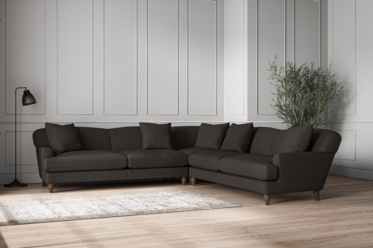 Deni Grand Corner Sofa - Brera Linen Espresso-nkuku