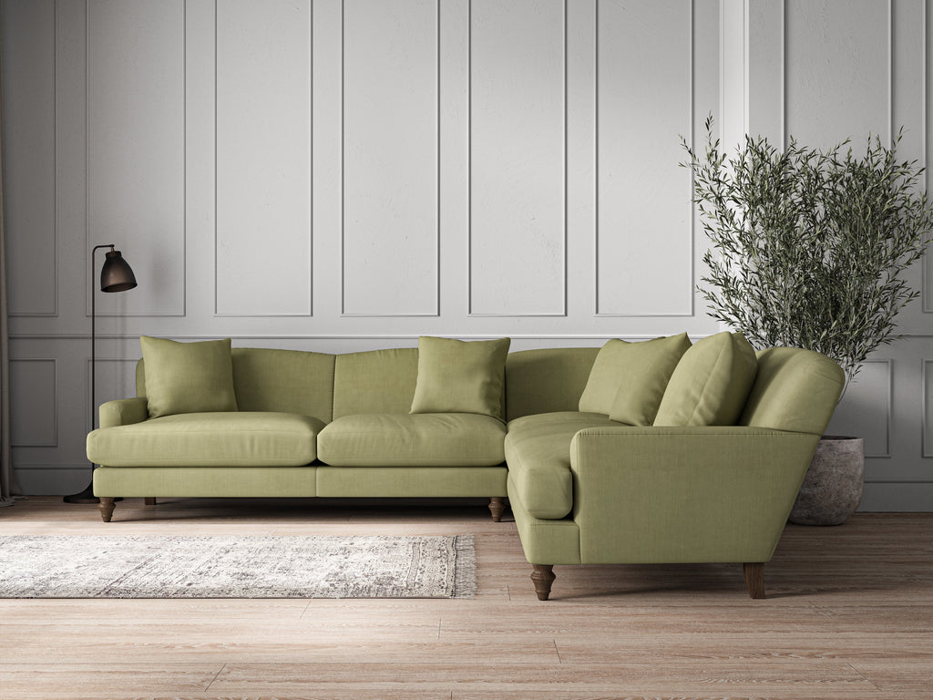 Deni Grand Corner Sofa - Brera Linen Sage-nkuku