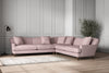 Deni Grand Corner Sofa - Recycled Cotton Lavender-nkuku