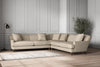 Deni Grand Corner Sofa - Recycled Cotton Stone-nkuku