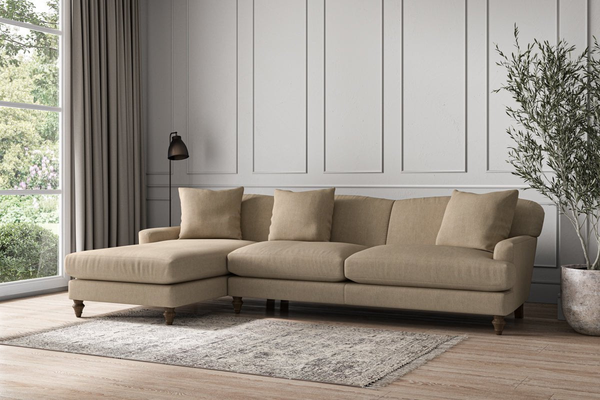 Deni Grand Left Hand Chaise Sofa - Brera Linen Pebble-nkuku