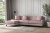 Deni Grand Left Hand Chaise Sofa - Recycled Cotton Lavender-nkuku