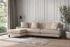 Deni Grand Left Hand Chaise Sofa - Recycled Cotton Natural-nkuku