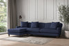 Deni Grand Left Hand Chaise Sofa - Recycled Cotton Navy-nkuku