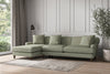 Deni Grand Left Hand Chaise Sofa - Recycled Cotton Seaspray-nkuku