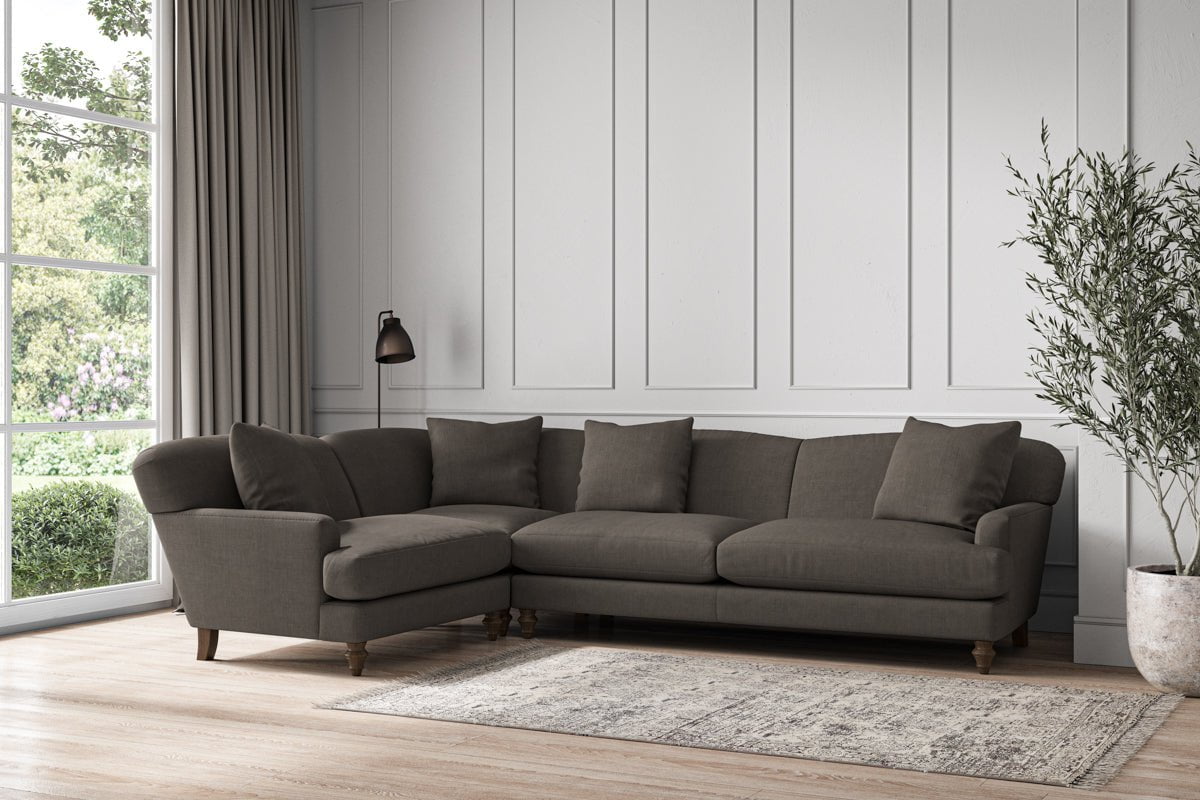 Deni Grand Left Hand Corner Sofa - Brera Linen Granite-nkuku