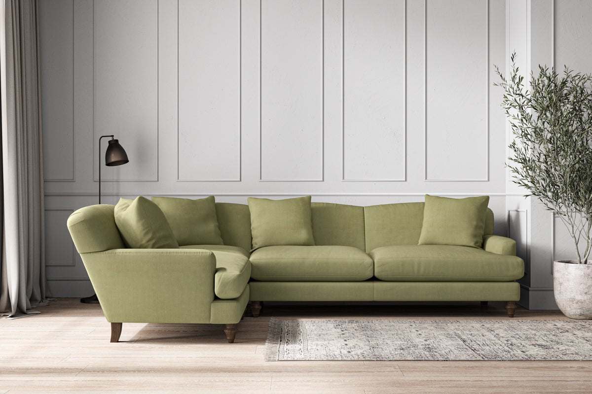 Deni Grand Left Hand Corner Sofa - Brera Linen Sage-nkuku