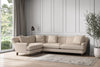 Deni Grand Left Hand Corner Sofa - Recycled Cotton Natural-nkuku