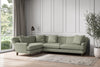 Deni Grand Left Hand Corner Sofa - Recycled Cotton Seaspray-nkuku