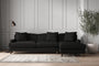 Deni Grand Right Hand Chaise Sofa - Brera Linen Charcoal-nkuku