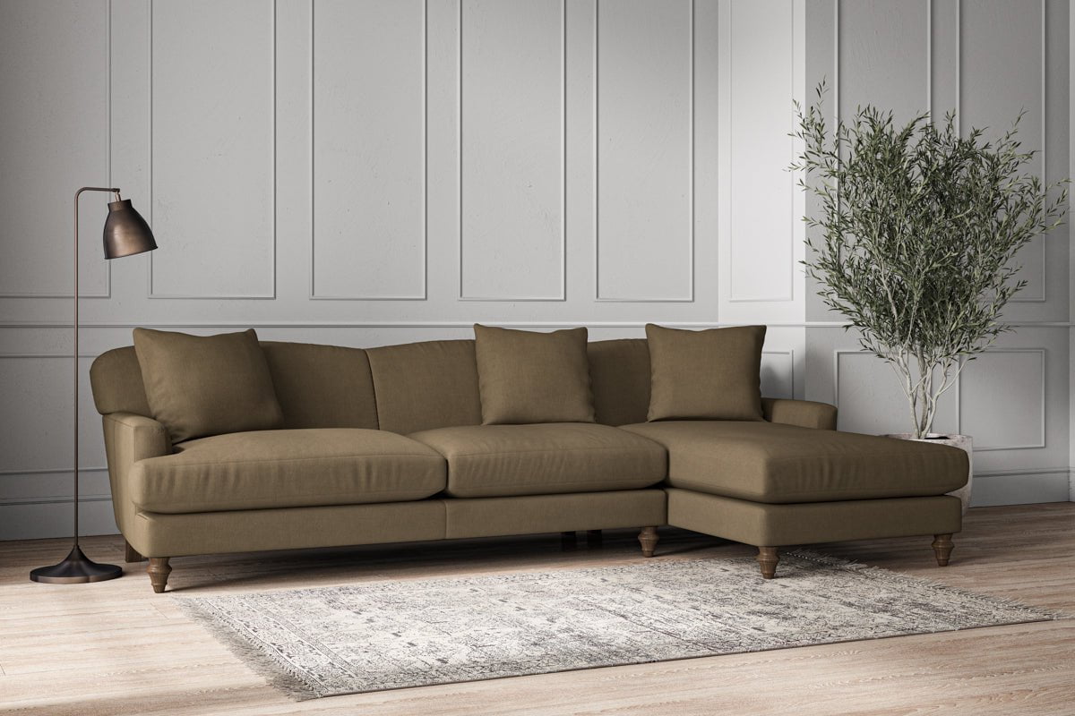 Deni Grand Right Hand Chaise Sofa - Brera Linen Chestnut-nkuku