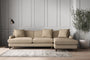 Deni Grand Right Hand Chaise Sofa - Brera Linen Pebble-nkuku