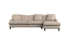 Deni Grand Right Hand Chaise Sofa - Recycled Cotton Fatigue-nkuku