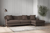 Deni Grand Right Hand Chaise Sofa - Recycled Cotton Mocha-nkuku