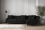 Deni Grand Right Hand Corner Sofa - Brera Linen Charcoal-nkuku