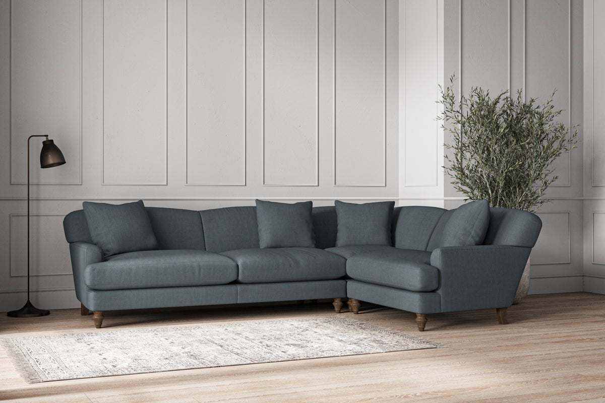 Deni Grand Right Hand Corner Sofa - Brera Linen Dusk-nkuku